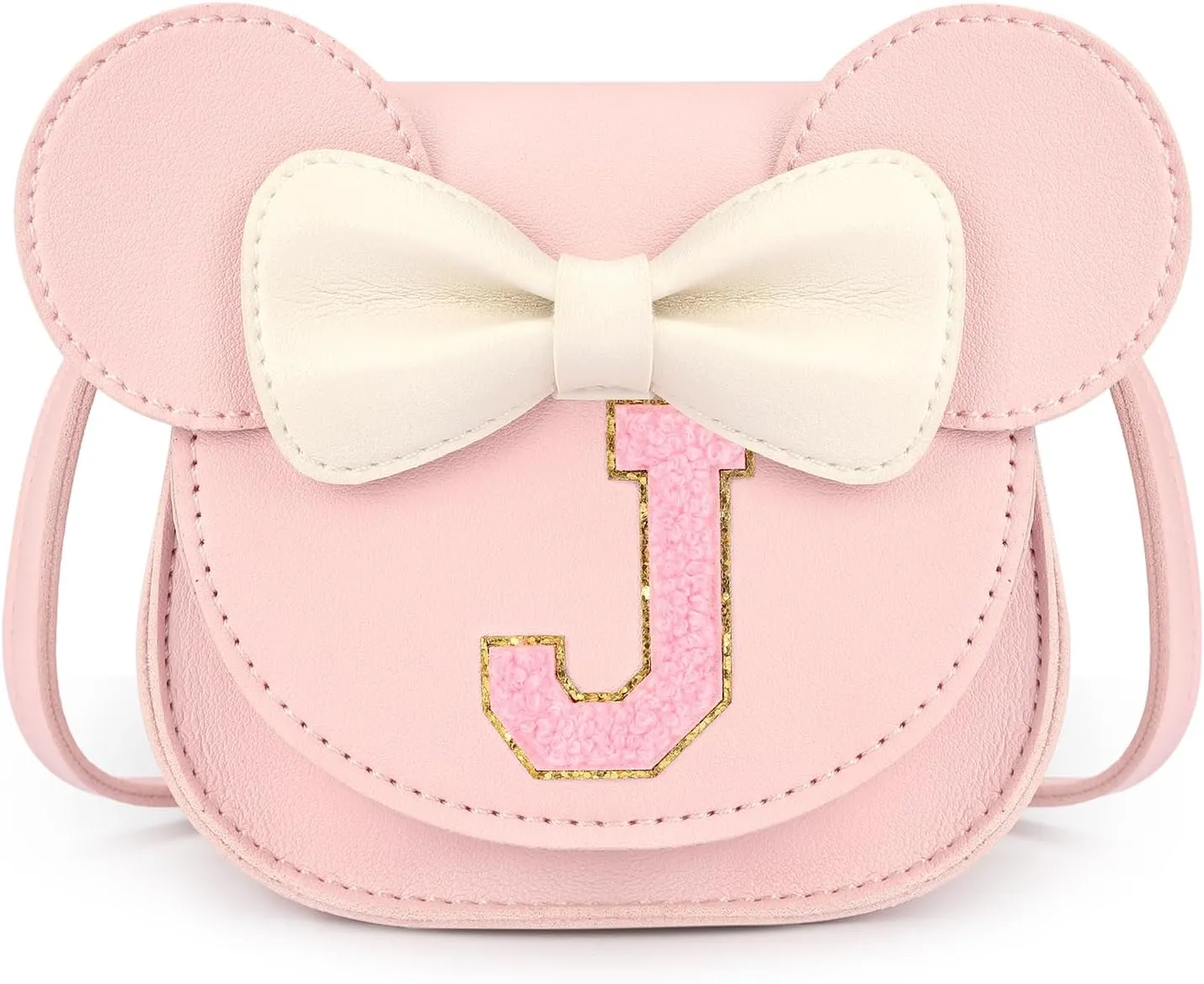 mibasies Toddler Purse Girl Gifts: Birthday Gifts for Girls 3-8 - Little Kids Gifts Mini Mouse Ears Bow Purse (Pink J)