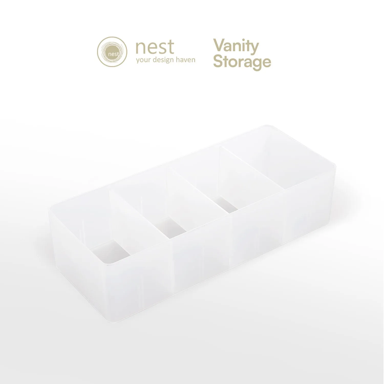 NEST DESIGN LAB Vanity Kit Storage Organizer Bin - White