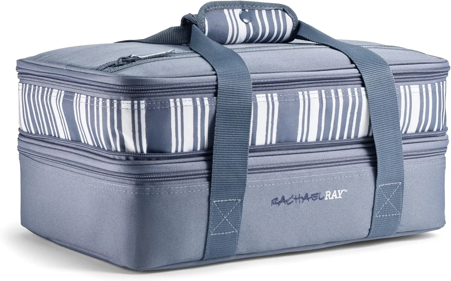Rachael Ray Expandable Insulated Casserole Carrier for Hot or Cold Food, Thermal Lasagna Lugger Tote for Potluck, Parties, Picnic, and Cookouts, Fits 9" x 13" Baking Dish