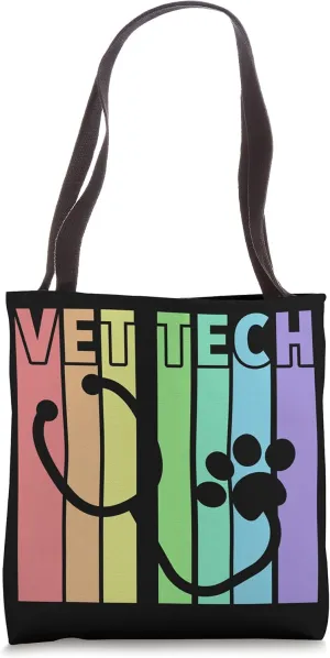 Retro Vet Tech Vintage Veterinarian Veterinary Technician Tote Bag