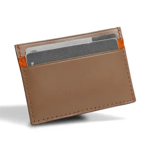 Sage Green & Walnut Brown Leather Slim Cardholder