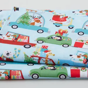 Seasonal Plaids - Animals in Cars 2 Yard Cut