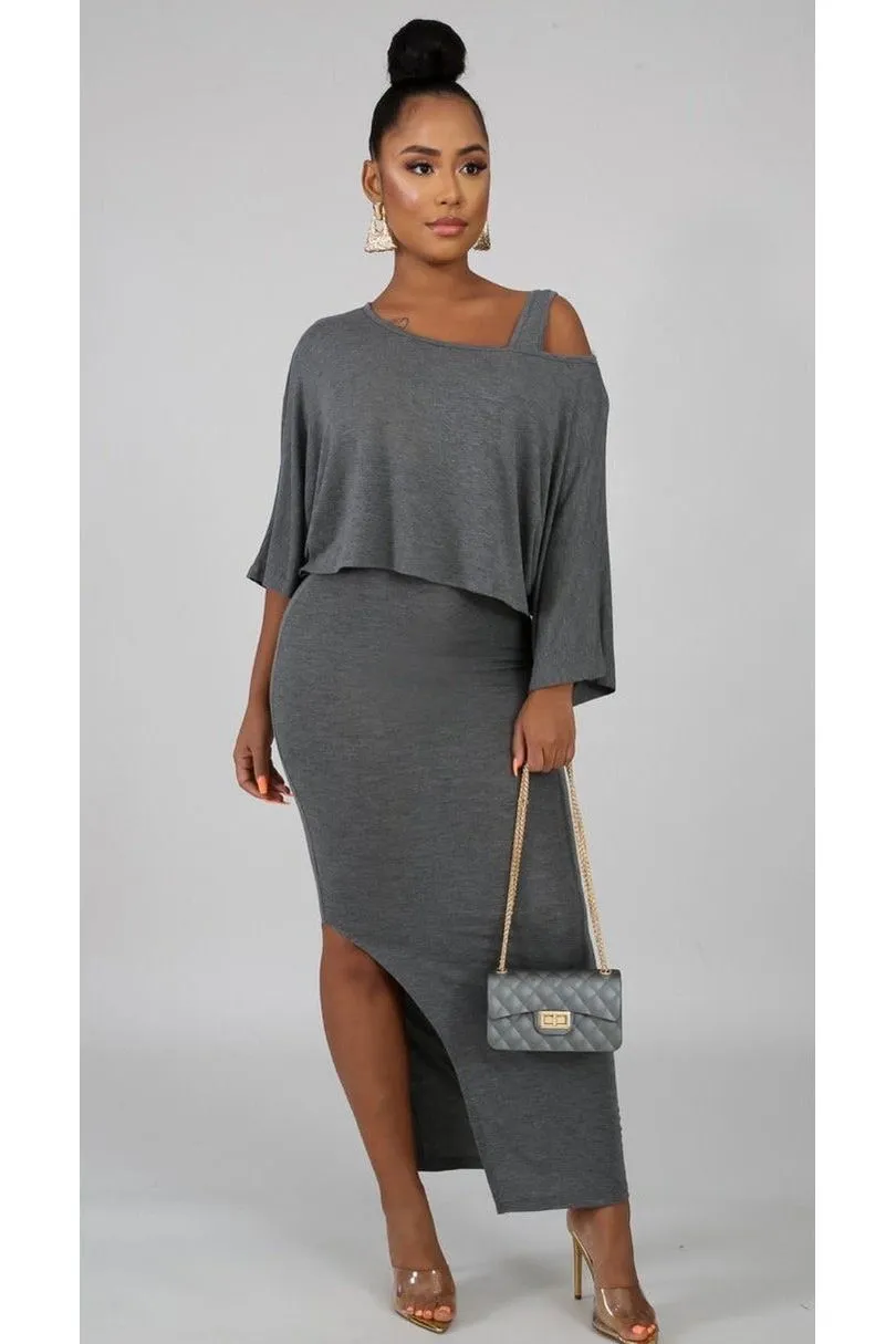 Simple Midi Dress Set