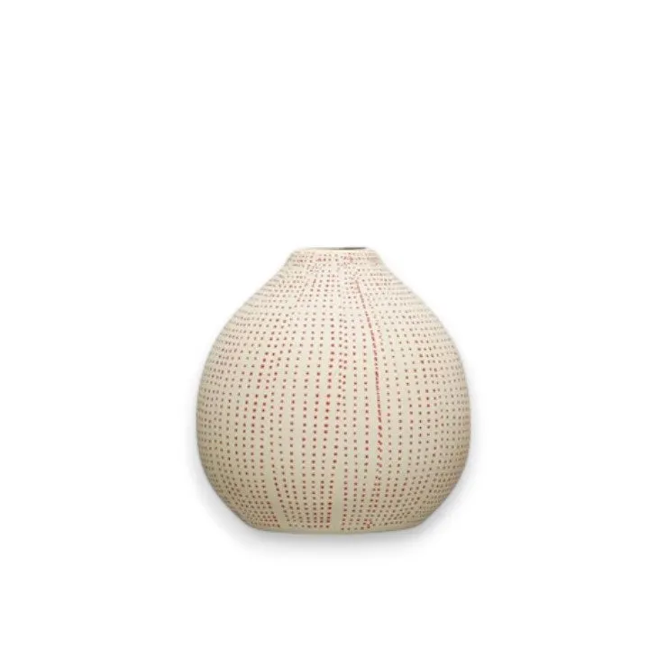 SMALL TEXTURED STONEWARE VASE
