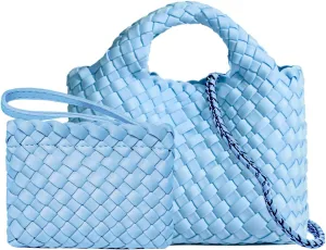 Small Tote Shoulder Bag, Women Handbags and Purses, Woven Composite Bag, Travel Chain Pouch, Phone Crossbody Satchel