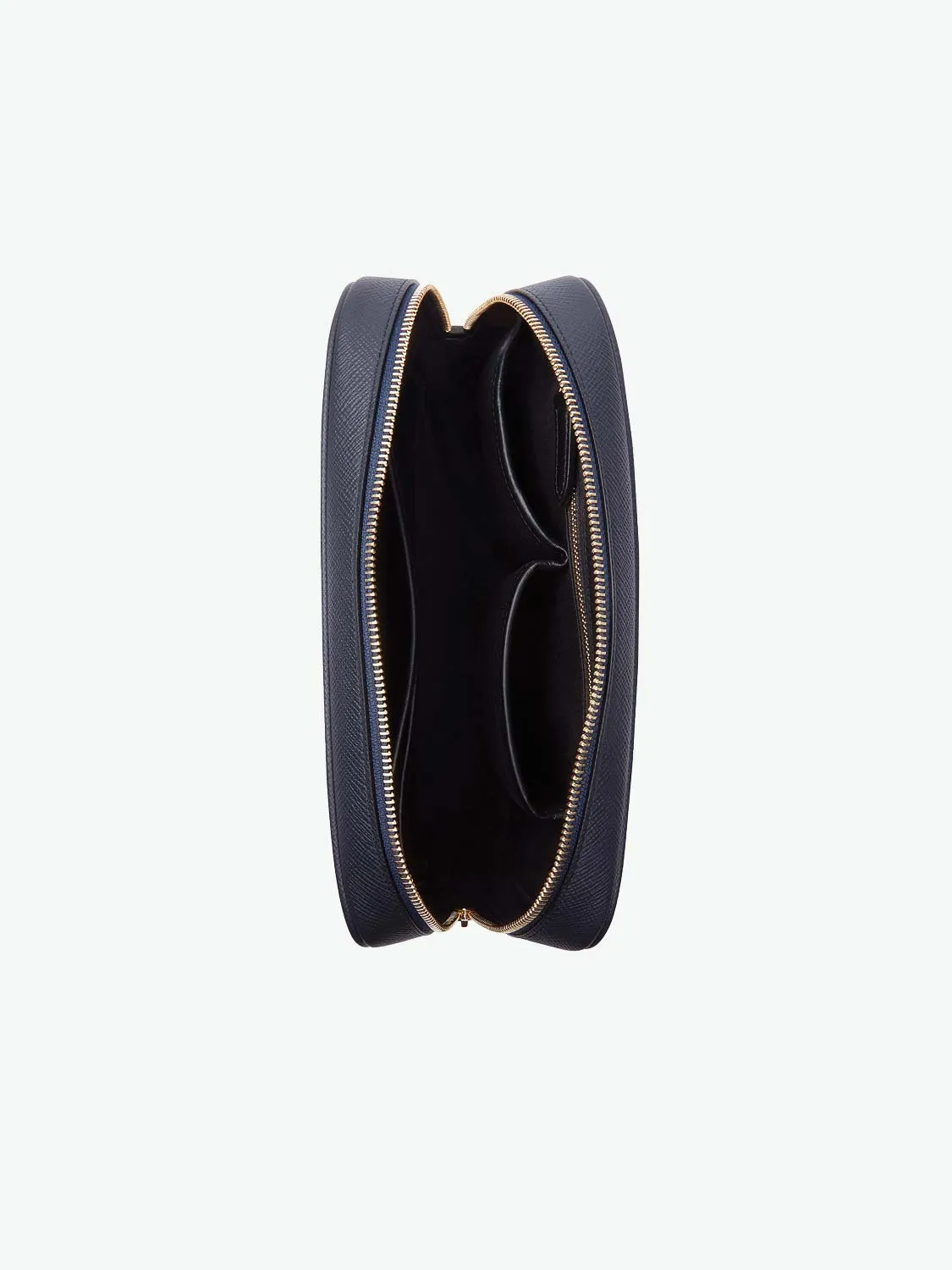 Smythson Leather Tech Accessories Pouch Navy