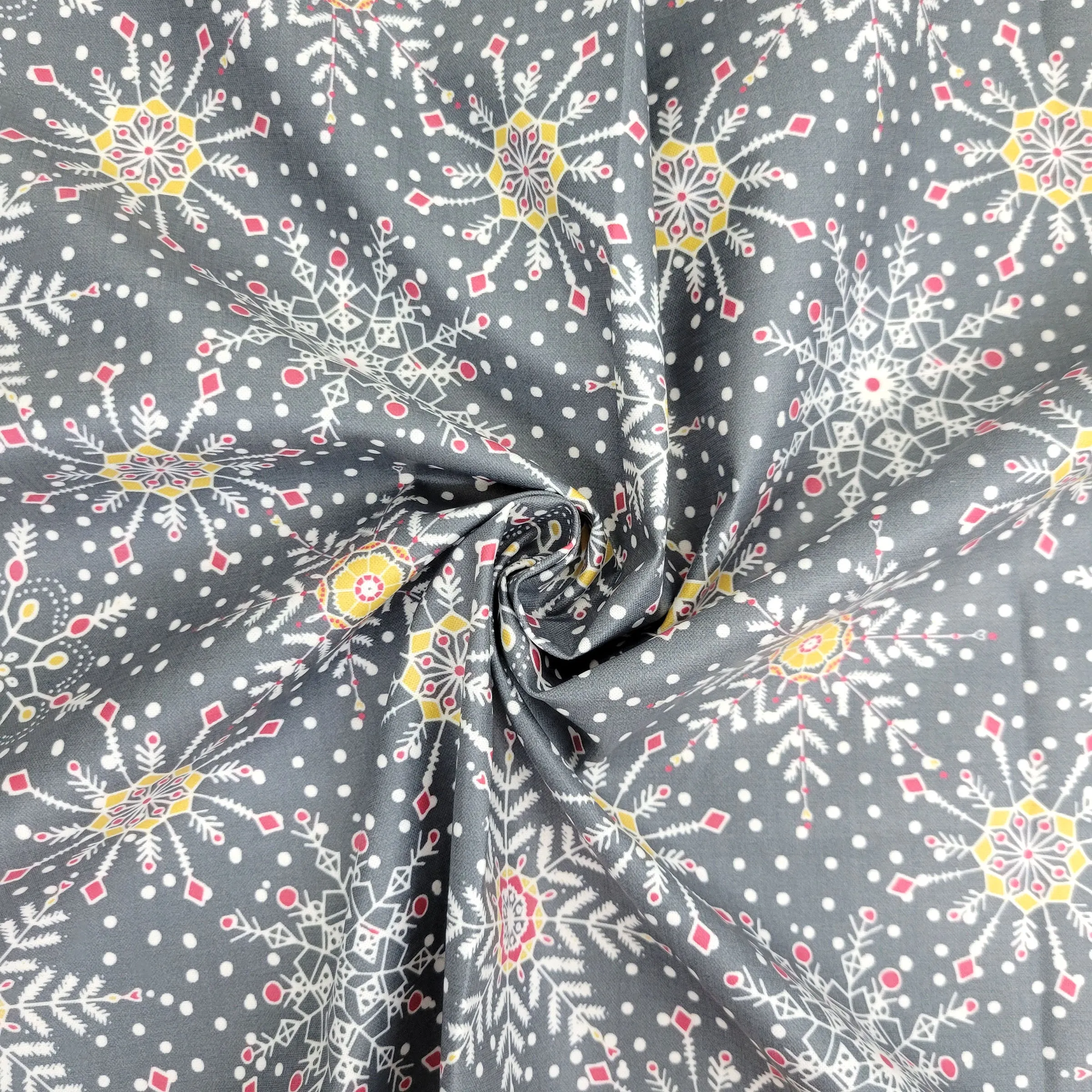 SNOWGLOW SNOWSTORM Fabric - Laminated Cottom - 10 Yard Roll