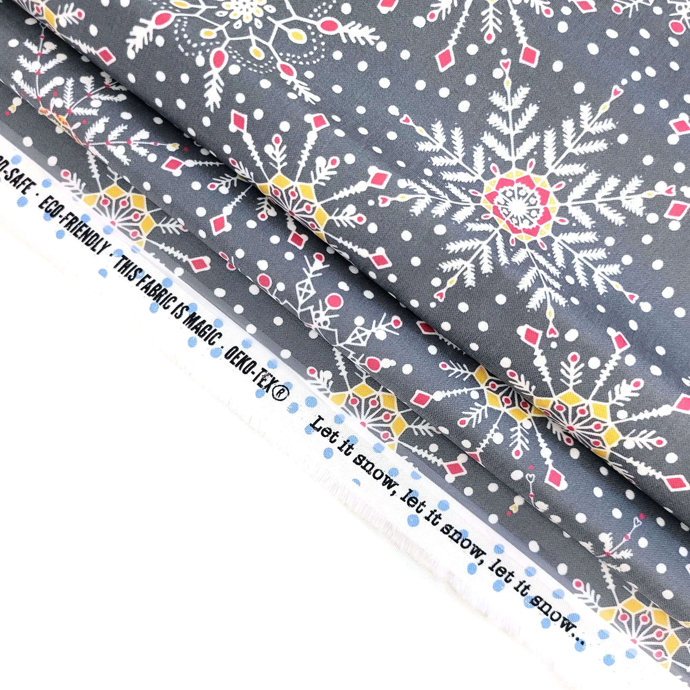 SNOWGLOW SNOWSTORM Fabric - Laminated Cottom - 10 Yard Roll