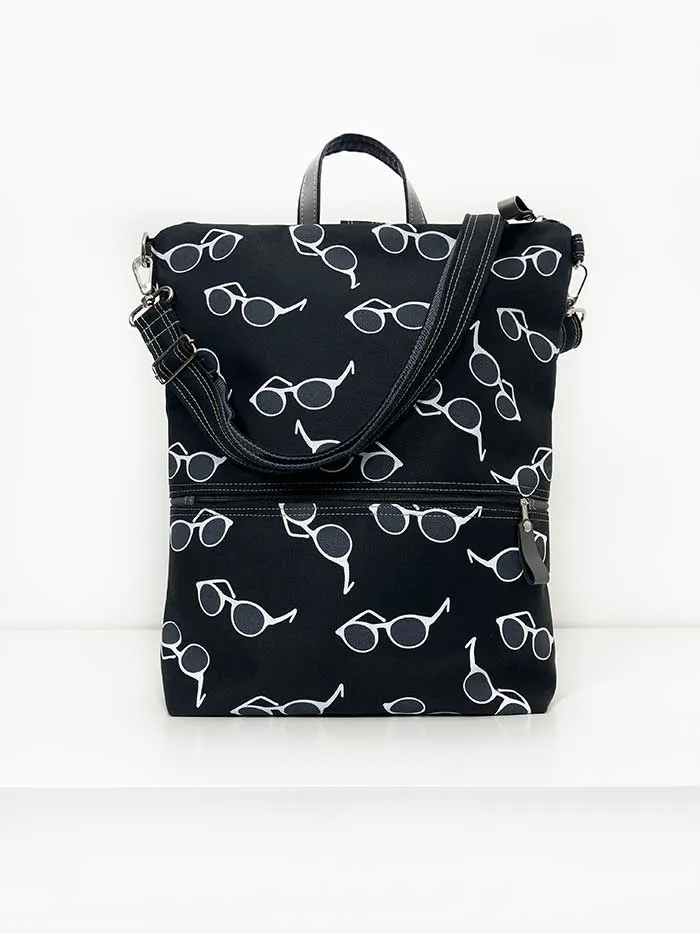 Sunglasses Design Slim Backpack, Summer edition Rucksack with Convertible Straps
