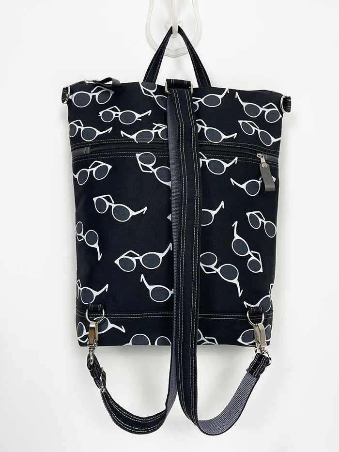 Sunglasses Design Slim Backpack, Summer edition Rucksack with Convertible Straps