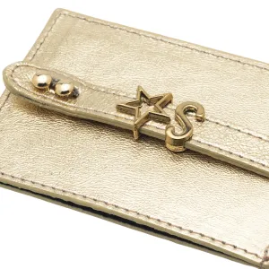 UMBI Personalized Leather Cardholder  - Metallic DORE