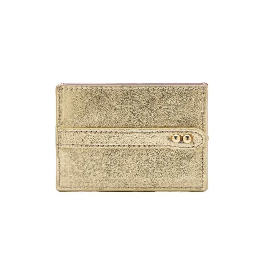 UMBI Personalized Leather Cardholder  - Metallic DORE