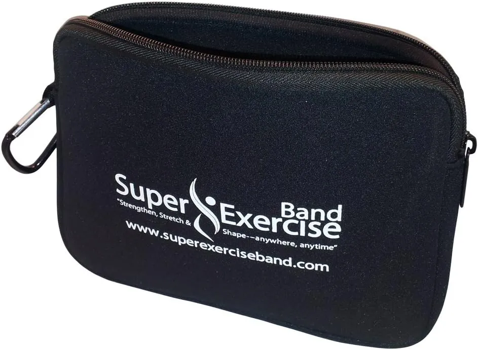 USA Neoprene Zipper Carry Pouch for Yoga, Resistance Bands and Workout Gear Accessories. Travel Organizer Bag also fits most MP3 players, cell phones, Kindle and Mini-tablets.