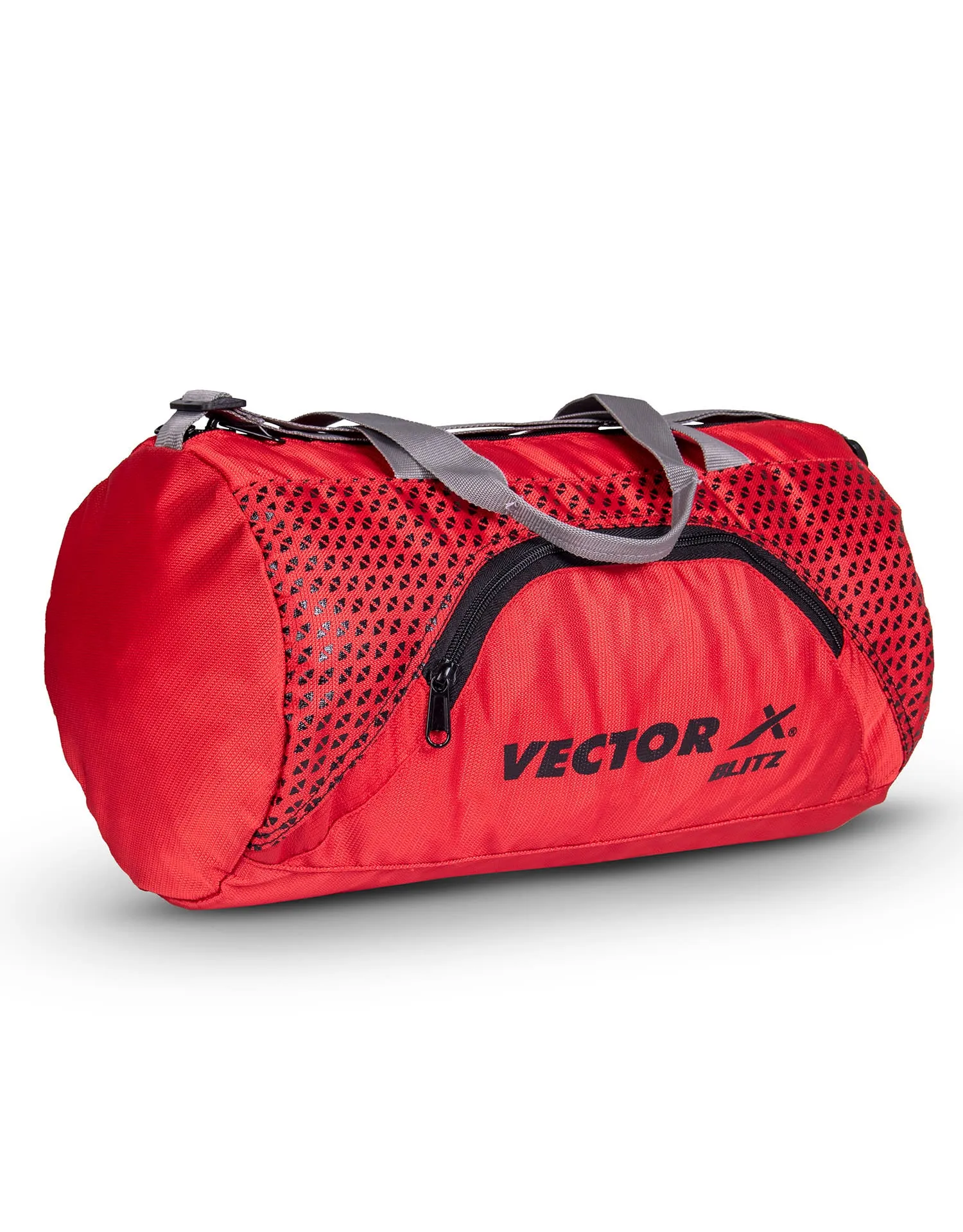 VECTOR X Polyester Blitz Gym Bag II Shoulder bag II Luggage Bag II Sports Bag (Red-Black) 13.5 L