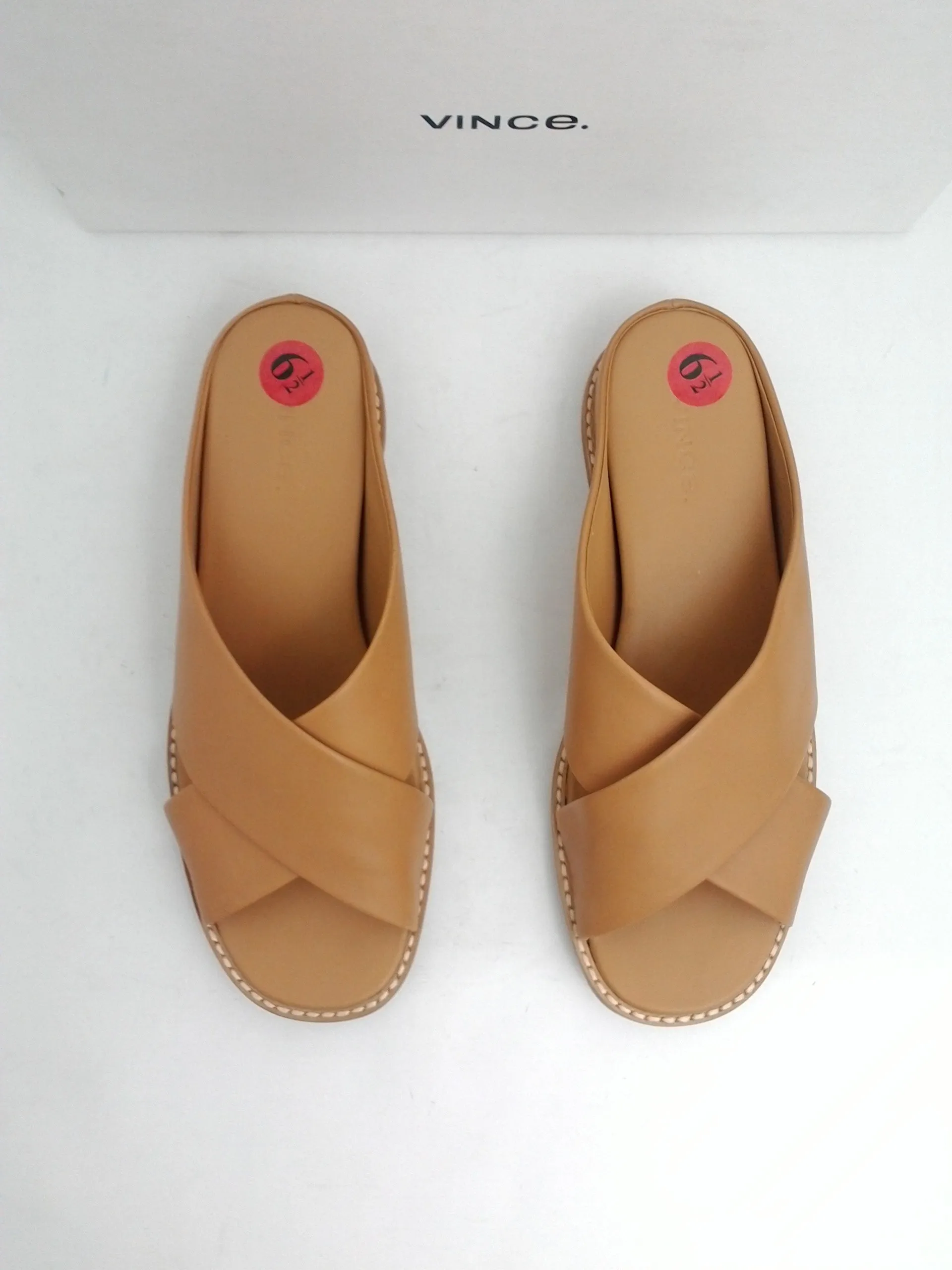 Vince Women's Sandal Fairley Tan LE Sandal Size 6.5 M