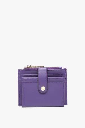 WL1904 Mini Snap Button Wallet & Cardholder w/ Zipper Pocket