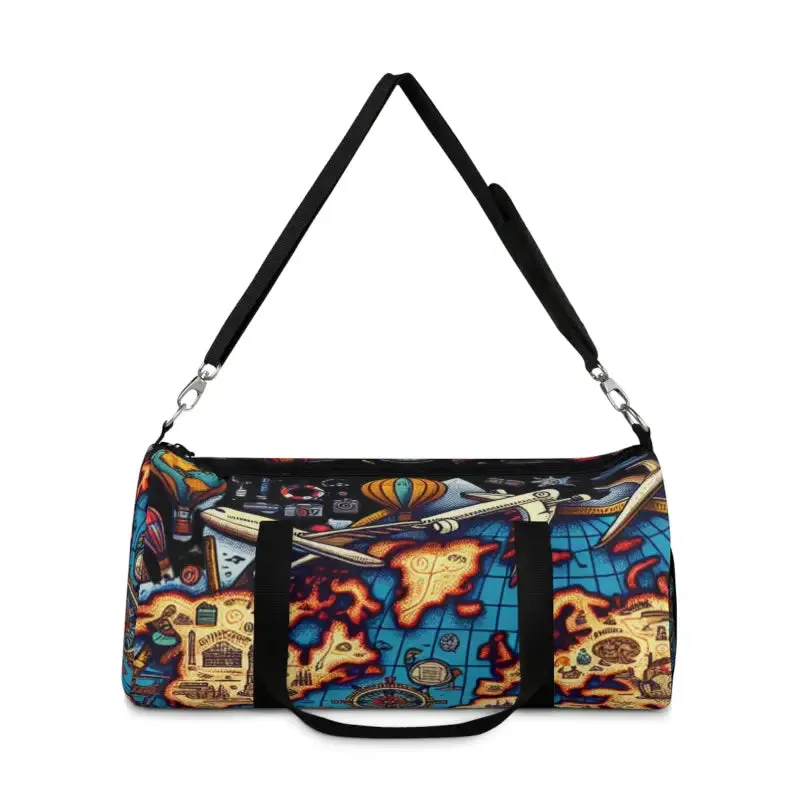 World Map Polyester Oxford Canvas Duffel Bag