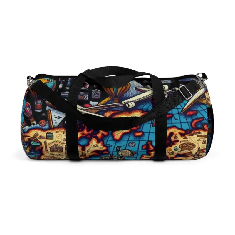 World Map Polyester Oxford Canvas Duffel Bag