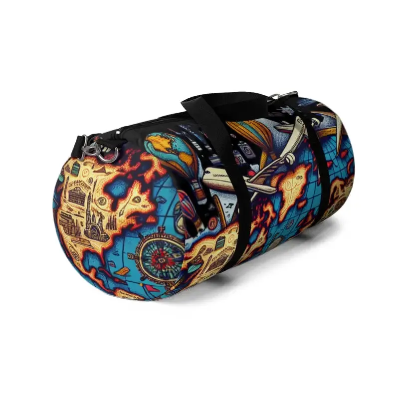 World Map Polyester Oxford Canvas Duffel Bag
