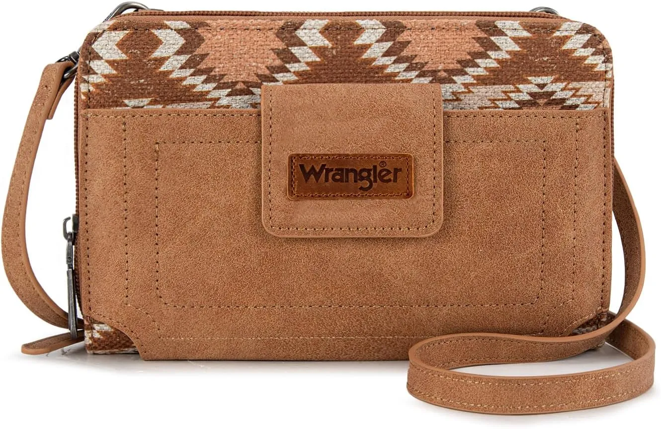 Wrangler Small Crossbody Bag for Women RFID Blocking Wallet Shoulder Purse Handbags with Credit Card Slots