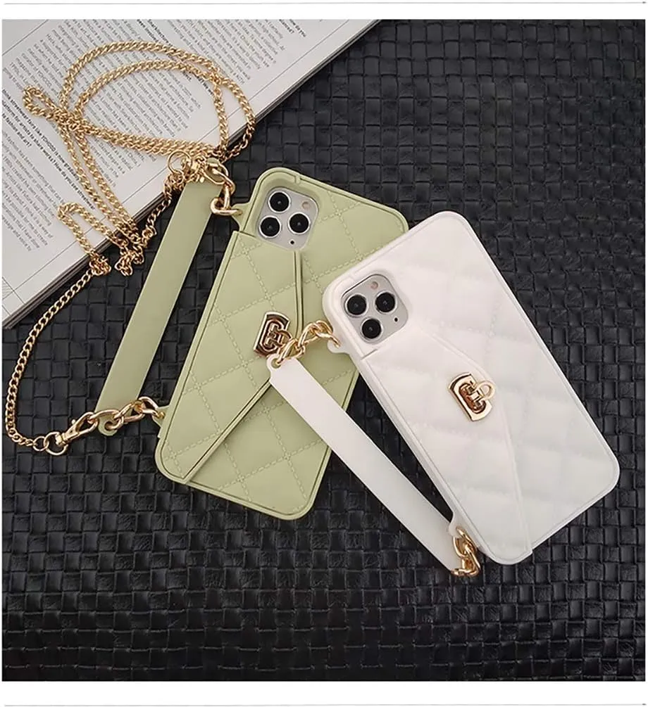 Yatchen Wallet Case for iPhone 12 mini,Crossbody Phone Case with Lanyard Strap Cute Flip Credit Card Holder Soft Silicone Girls Lady Handbag Cover for iPhone 12 mini White