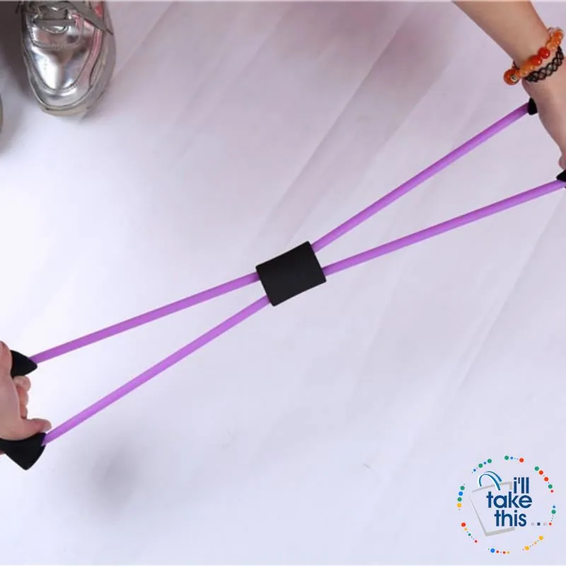 Yoga Resistance Bands 7 Colors, Latex rubber Ideal Resistance/Fitness and Stretch equipment